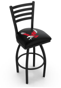 Eastern Washington Eagles High Back Swivel Pub Stool - Black