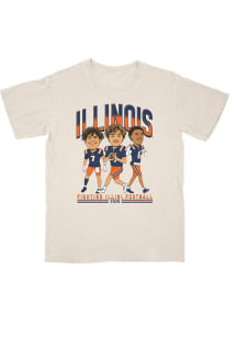 Campus Ink Illinois Fighting Illini Youth Ivory Caricature Player Tee