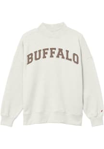 Buffalo Womens Oatmeal Mockneck Crew Sweatshirt