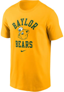 Nike Baylor Bears Gold Legend Vintage Number One Short Sleeve T Shirt