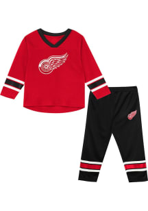 Detroit Red Wings Toddler Red Denting The Net Set Top and Bottom