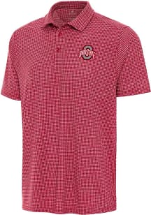 Antigua Ohio State Buckeyes Mens Navy Blue Replica Short Sleeve Polo