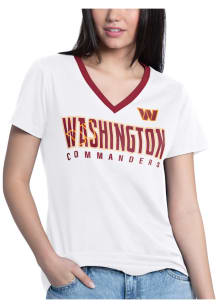 Washington Commanders Womens White Best Short Sleeve T-Shirt
