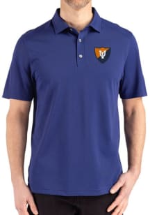 Cutter and Buck Illinois Fighting Illini Navy Blue Vault Advantage Refresh Pique Big and Tall Polo