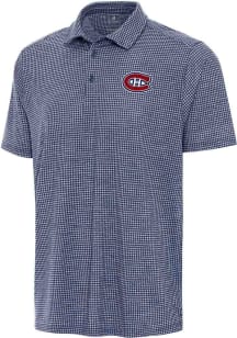 Antigua Montreal Canadiens Mens Navy Blue Replica Short Sleeve Polo