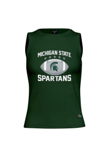 Hype and Vice Michigan State Spartans Womens Green Full Length Tank Top