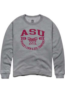 Summit Sportswear Arizona State Sun Devils Mens Grey Big 12 2026 Women's Swim & Dive Champions Lon..