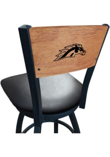Western Michigan Broncos Vinyl Seat Maple Back Swivel Pub Stool - Black