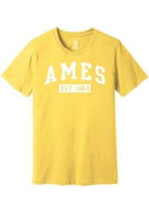 Summit Sportswear Ames Yellow EST 1864 Short Sleeve Fashion T Shirt
