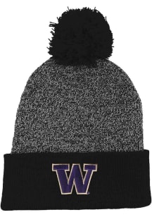 LogoFit Washington Huskies Black Rooney Mens Knit Hat