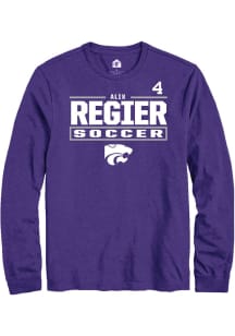 Alix Regier K-State Wildcats Purple NIL Stacked Box Long Sleeve Player T Shirt