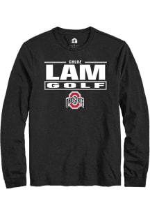 Chloe Lam Ohio State Buckeyes Black NIL Stacked Box Long Sleeve Player T Shirt