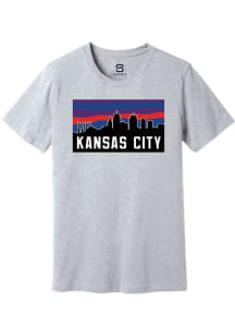 Summit Sportswear Kansas City Grey Skyline Short Sleeve Fashion T Shirt