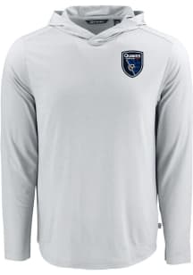Cutter and Buck San Jose Earthquakes Mens Grey Coastline Eco Hood