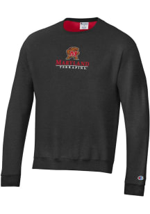 Champion Maryland Terrapins Mens Black Stadium Long Sleeve Crew Sweatshirt