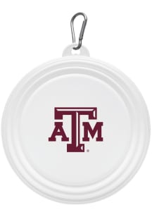 Texas A&M Aggies Collapsible Silicone Dog Pet Bowl Maroon