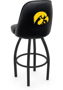 Iowa Hawkeyes Padded Swivel Pub Stool - Black