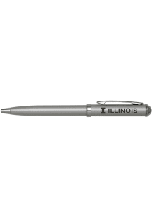 Illinois Fighting Illini Click Action Gel Pen - Silver