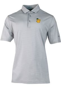Columbia Baylor Bears Mens Grey Vault Heat Seal Double Hit Short Sleeve Polo