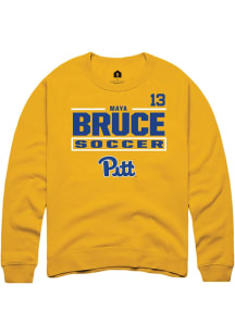 Maya Bruce Pitt Panthers Mens Gold NIL Stacked Box Player Crew
