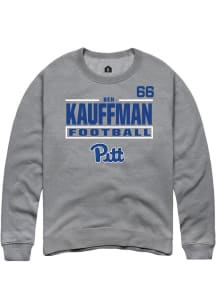 Ben Kauffman Pitt Panthers Mens Graphite Football NIL Stacked Box Player Crew