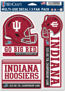 Indiana Hoosiers 2025 BIG10 Football Championship Auto Decal - White