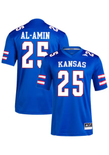 Jibreel Al-Amin  Adidas Kansas Jayhawks Royal Blue NIL Name And Number Football Jersey