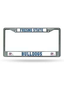 Fresno State Bulldogs Premium Chrome License Plate Frame - Silver