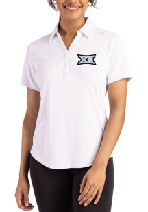 Cutter and Buck Big 12 Womens White Forge Eco Polo Short Sleeve Polo Shirt