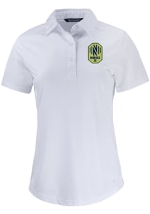Cutter and Buck Nashville SC Womens White Prospect Short Sleeve Polo Shirt