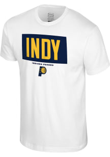 Indiana Pacers White Crossbar Short Sleeve T Shirt