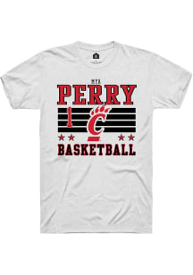 Mya Perry Cincinnati Bearcats White NIL Striped Short Sleeve Player T Shirt