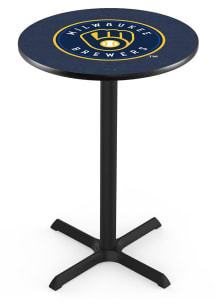 Milwaukee Brewers Cross Base Pub Table