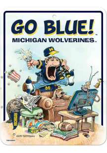 Michigan Wolverines The Fan Metal Parking Sign - Navy Blue