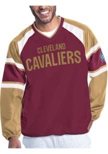Starter Cleveland Cavaliers Mens Maroon Infield Play Pullover Jackets