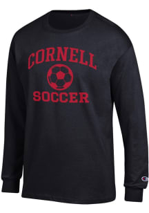 Champion Cornell Big Red Black Soccer Jersey Long Sleeve T Shirt