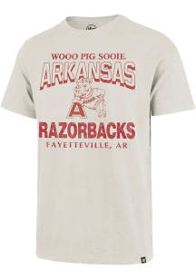 47 Arkansas Razorbacks White Head On Football Scrum Short Sleeve Fashion T Shirt