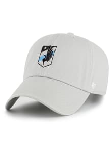 47 Minnesota United FC MLS Clean Up No Loop Label Adjustable Hat - Grey