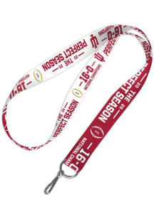 Indiana Hoosiers 1" 2025 Football Perfect Season Nat Champ Lanyard - Crimson