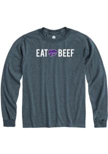 Rally K-State Wildcats Grey Eat Beef Long Sleeve T Shirt