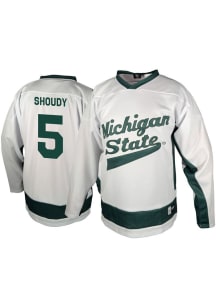 Genuine Collective Travis Shoudy Michigan State Spartans Mens White NIL Hockey Jersey