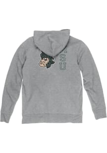 Blue 84 Michigan State Spartans Mens Grey Front Back Laguna Long Sleeve Full Zip Jacket