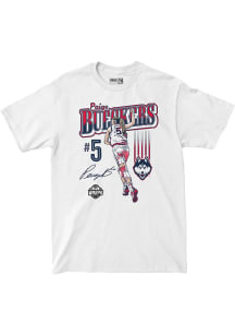 Paige Bueckers UConn Huskies White Women's Basketball Comic Short Sleeve Fashion Player T Shirt