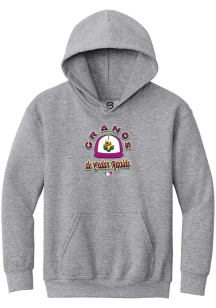 Summit Sportswear Cedar Rapids Kernels Youth Grey Circle Cap Copa Long Sleeve Hoodie