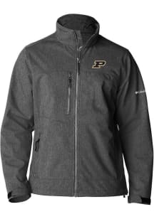 Columbia Purdue Boilermakers Mens Ash Heat Seal Ascender Medium Weight Jacket