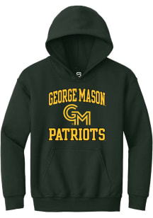 Summit Sportswear George Mason University Youth Green No 1 Primary Long Sleeve Hoodie