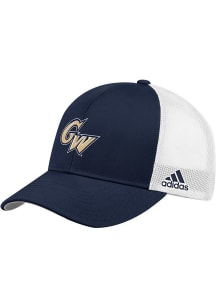 Adidas George Washington Revolutionaries Structured Trucker Adjustable Hat - Navy Blue