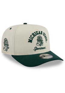 New Era Michigan State Spartans Arched 9FIFTY A Frame Adjustable Hat - Ivory