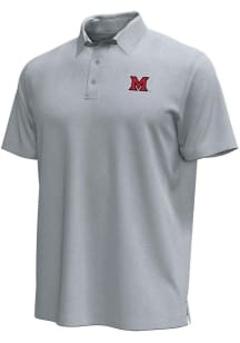 Under Armour Miami RedHawks Mens Grey Icon Short Sleeve Polo