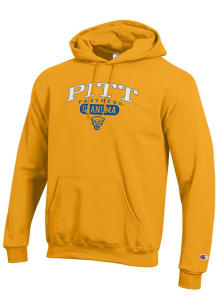 Champion Pitt Panthers Mens Gold Pill Box Grandma Powerblend Long Sleeve Hoodie